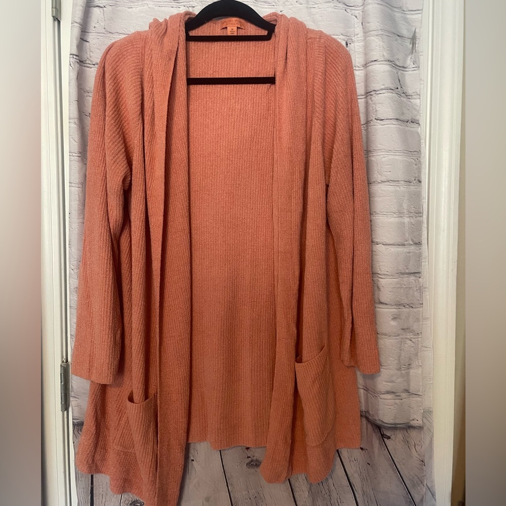 Barefoot Dreams CozyChic Ultra Lite Hooded Ribbed Cardigan